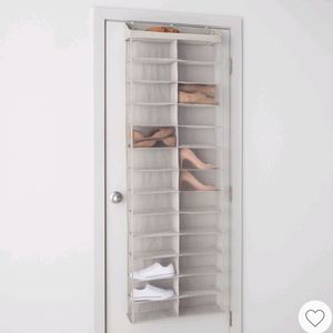 Back of door shoe organizer